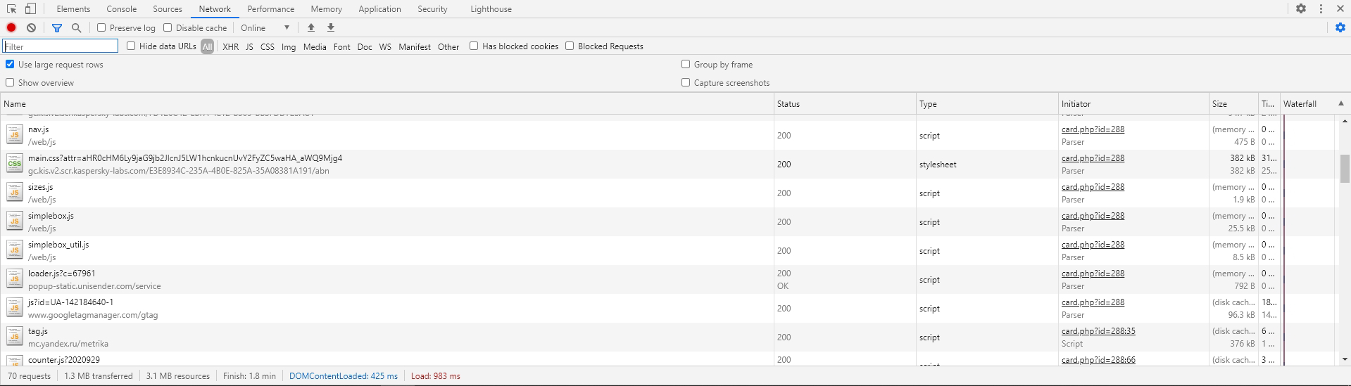 Retail Rocket Tracking Checking