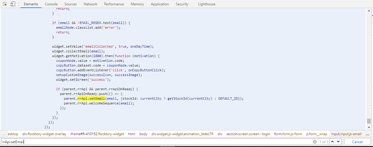 Retail Rocket Tracking Checking