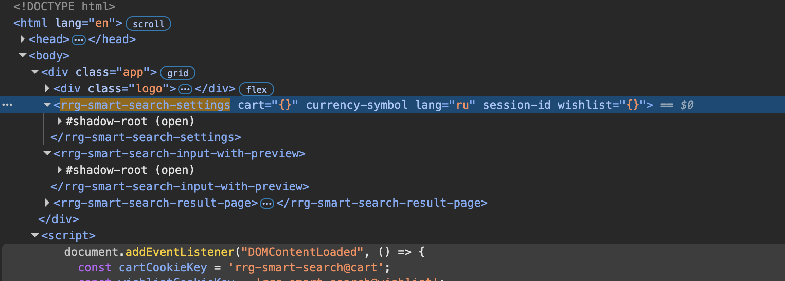 Rocket Search Settings