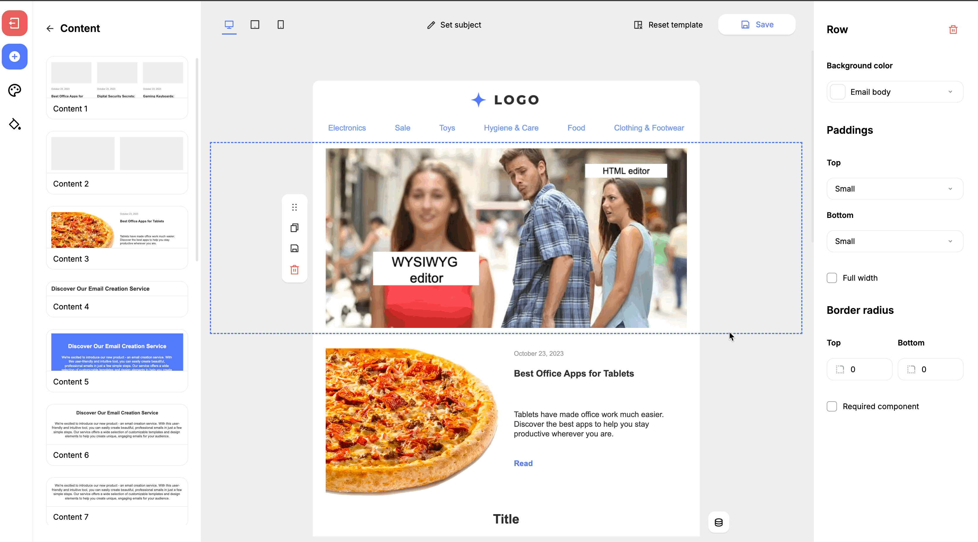Retail Rocket wysiwyg